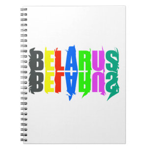 Fröhliche Belarus Farbige Buchstaben Notizblock
