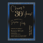 Fröhliche bis 30 Jahre Überraschung Geburtstagspar Einladung<br><div class="desc">Mit zwei markanten Schriftart habe ich Grafiken für Ihre Ankündigung erstellt und sie mit einem Imitat-Metallic-Goldeffekt für ein festliches Ambiente verziert. Obwohl jedes Teil auf den Anzug Ihrer Bedürfnisse verschoben werden kann, lautet der Header "Cheers to 30 Years!" und "Überraschendes Party". ("Überraschung" kann entfernt werden, wenn Ihr Party nicht vorhanden...</div>