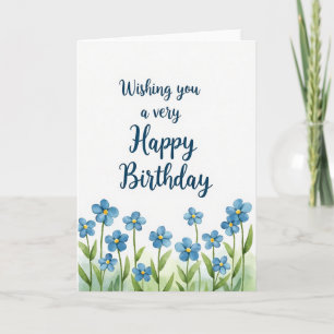 Fröhliche Blaue Schriftkarte Karte
