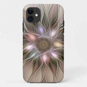 Fröhliche Blumen-Abstraktion Beige Braun Floral Fr Case-Mate iPhone Hülle