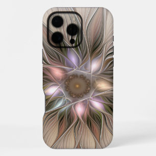 Fröhliche Blumen-Abstraktion Beige Braun Floral Fr iPhone 16 Pro Max Hülle