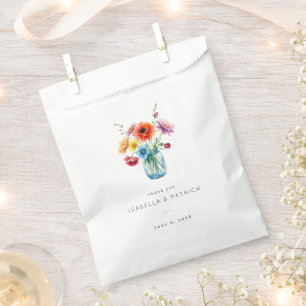 Fröhliche Blumen Wasserkrug Illustration Geschenktütchen
