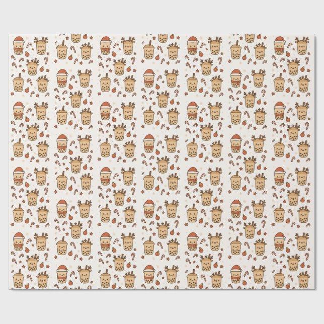Fröhliche Bobazeit Geschenkpapier (Flach)