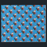 Fröhliche Bouvier Weihnachten Geschenkpapier<br><div class="desc">Fröhlicher Bouvier des Flandres mit Weihnachtsmann</div>