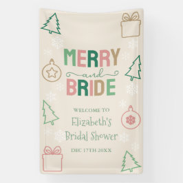 Fröhliche & Braut Weihnachten Brautparty Banner