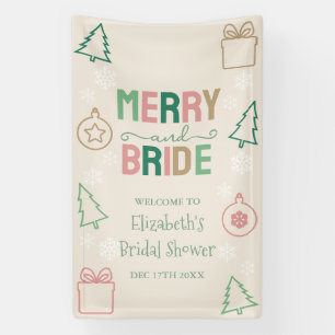 Fröhliche & Braut Weihnachten Brautparty Banner