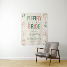 Fröhliche & Braut Weihnachten Brautparty Wandteppich
