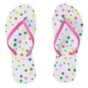 Fröhliche Bunte Punkte Flipflops