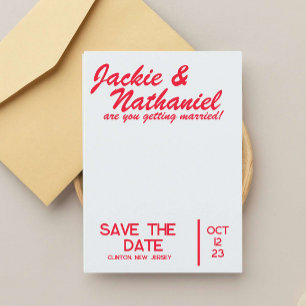 fröhliche, bunte Save the Date Hochzeit Einladung