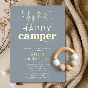 Fröhliche Camper-Baby-Shower-Einladung Folieneinladung