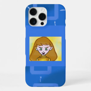Fröhliche Cartoon Blaue Geometrische Handyhülle iPhone 16 Pro Max Hülle