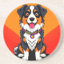 Fröhliche Cartoon-Hund-Illustration