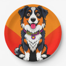 Fröhliche Cartoon-Hund-Illustration