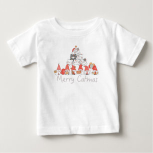 Fröhliche Catmas Niedlich Weihnachten Weihnachten Baby T-shirt