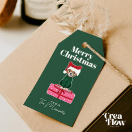 Fröhliche Chihuahua-Hunde Weihnachten personalisie Geschenkanhänger