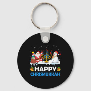 Fröhliche Chrismukkah Chanukka Spaß Frohe Weihnach Schlüsselanhänger