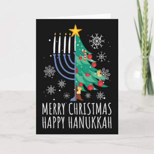 Fröhliche Chrismukkah Frohe Weihnachten Chanukka Karte