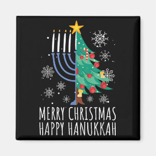 Fröhliche Chrismukkah Frohe Weihnachten Chanukka  Magnet