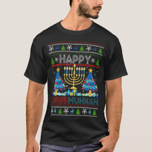 Fröhliche Chrismukkah Glückliches Chanukka Jude Hä T-Shirt