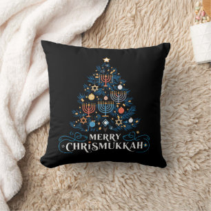 Fröhliche Chrismukkah jüdische Feiertage Chanukka Kissen