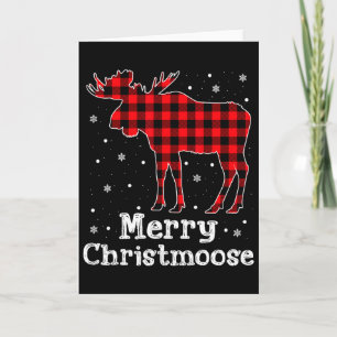 Fröhliche Christmoose Büffel Kariert Weihnachten E Karte