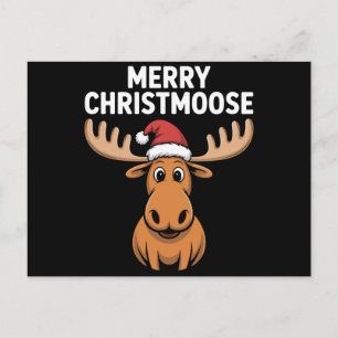Fröhliche Christmoose Weihnachten Elch Santa Hut X