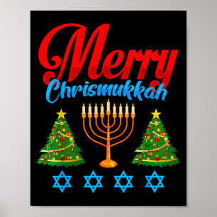 Fröhliche Christmukkah Jüdisches Xmas Weihnachten  Poster