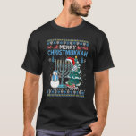 fröhliche christmukkah menorah hässlich hanukkah c T-Shirt<br><div class="desc">fröhliche christmukkah menorah hässlich hanukkah chanukah</div>