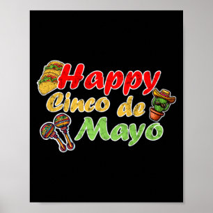 Fröhliche cinco de mayo lustige Mexiko-Feier Poster