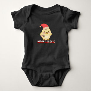 Fröhliche Cluckmas, Lustiges Weihnachts Huhn Baby Strampler