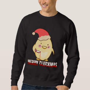Fröhliche Cluckmas, Lustiges Weihnachts Huhn Sweatshirt
