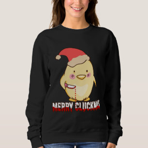 Fröhliche Cluckmas, lustiges Weihnachtsgebäck Sweatshirt