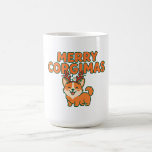 Fröhliche Corgimas Lustiges Corgi-Weihnachten-Hund Kaffeetasse