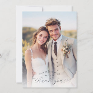 Fröhliche Creme Realistisches Foto Dankeskarte