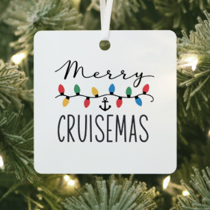 Fröhliche Cruisemas Familien-Weihnachts-Kreuzfahrt Ornament Aus Metall