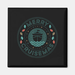 Fröhliche Cruisemas Kreuzfahrt Mas passende Famili Magnet