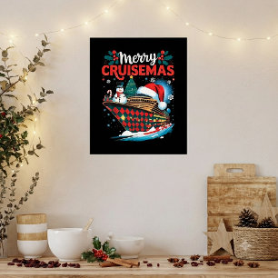 Fröhliche Cruisemas lustige Familie Weihnachten Poster