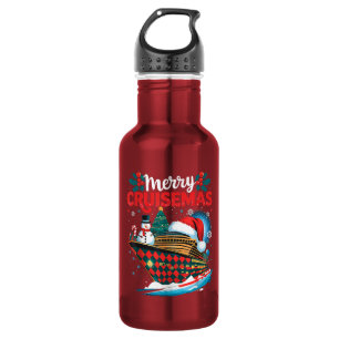 Fröhliche Cruisemas Lustige Familienweihnachten Edelstahlflasche