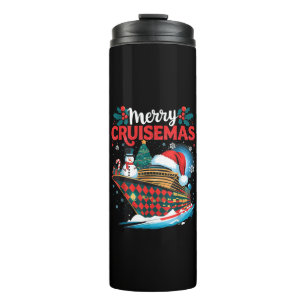 Fröhliche Cruisemas Lustige Familienweihnachten Thermosbecher