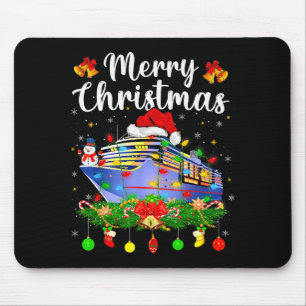 Fröhliche Cruisemas Weihnachtsbeleuchtung Santa Kr Mousepad