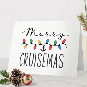 Fröhliche Cruisemas Weihnachtskreuzfahrt Lichter A Karte
