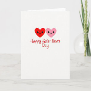Fröhliche Cute Hearts Galentines Day Karte