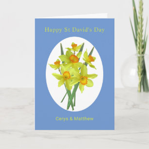 Fröhliche Daffodils St. David's Day Personalisiert Karte