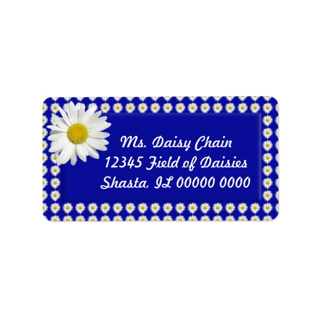 fröhliche Daisy Address Labels Adressaufkleber (Vorne)