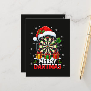 Fröhliche Dartmas Lustige Weihnachtsdarts Feiertagspostkarte
