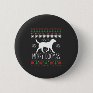 Fröhliche Dogmen Weihnachten Hund Vektor Button