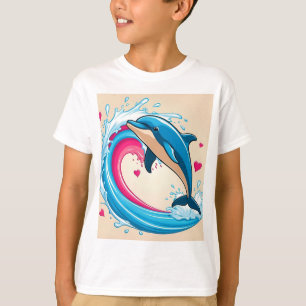 Fröhliche Dolphin-Mama T-Shirt