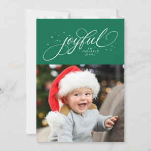 Fröhliche Ein-Foto-Grünsterne Weihnachten