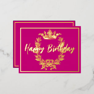 Fröhliche Einladung zum Geburtstag Vintager Kronen