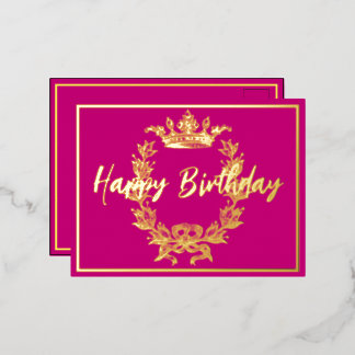 Fröhliche Einladung zum Geburtstag Vintager Kronen